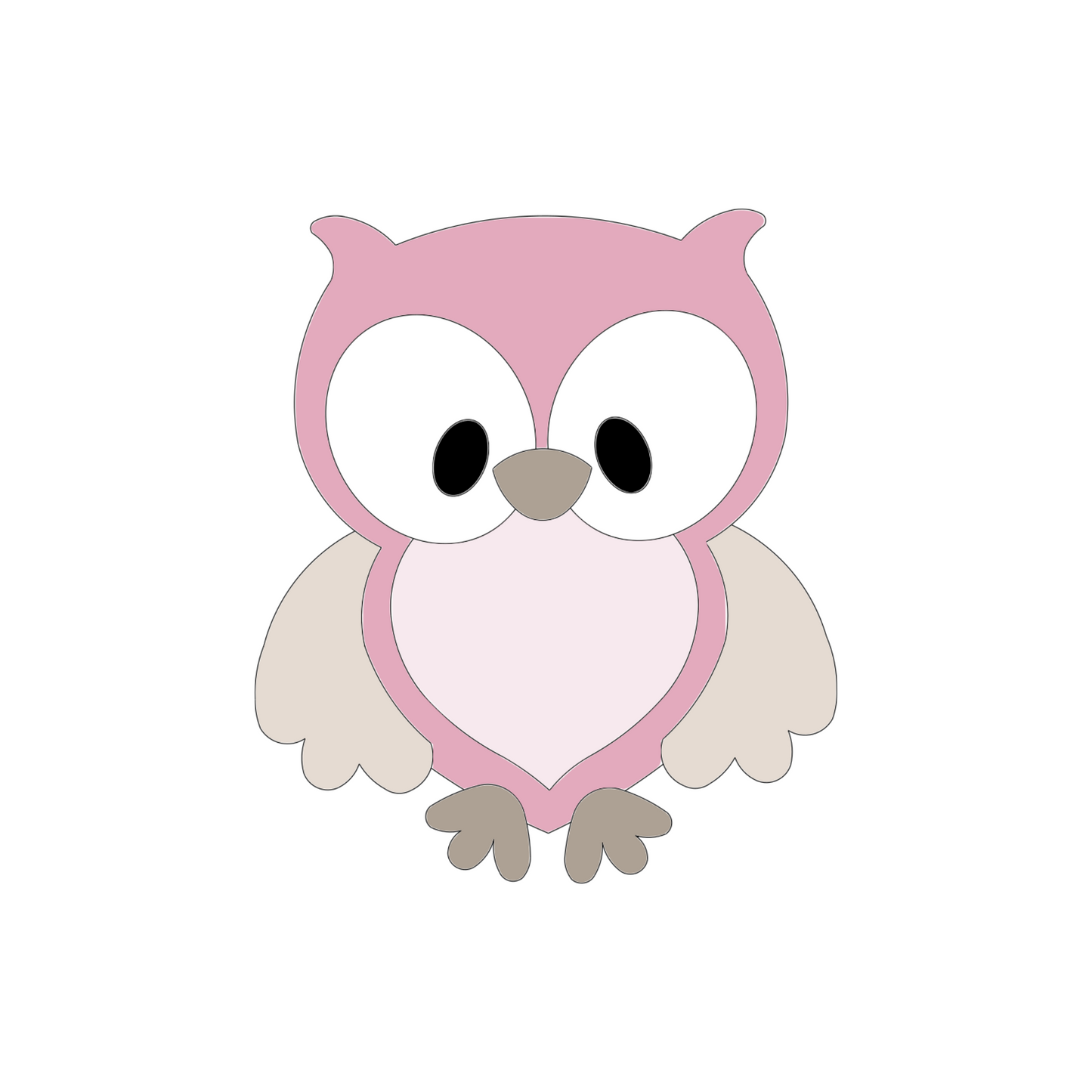 Muurdecoraties babykamer hout uiltje voor in een boom