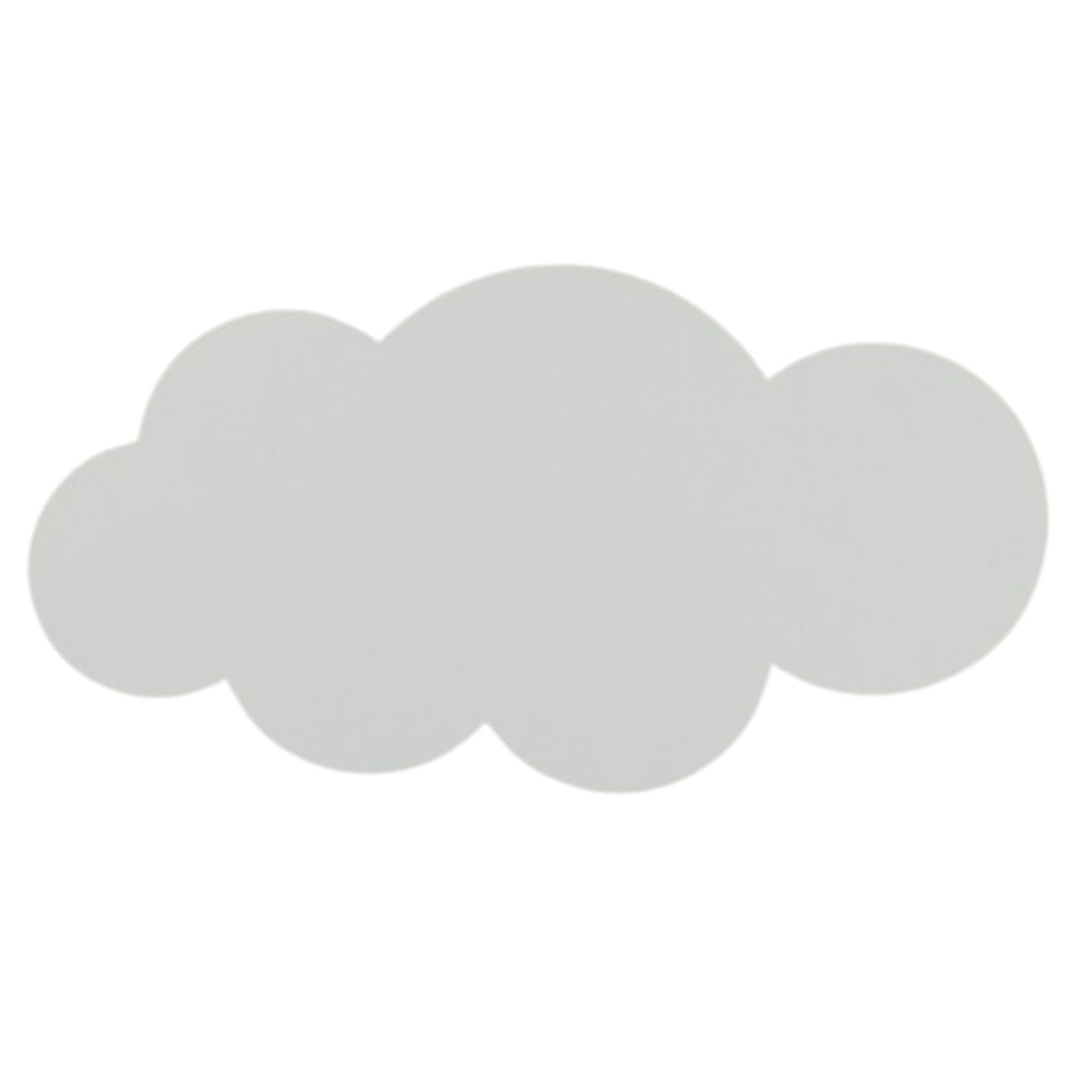 Houten muursticker - Witte wolk - groot (28x15cm)