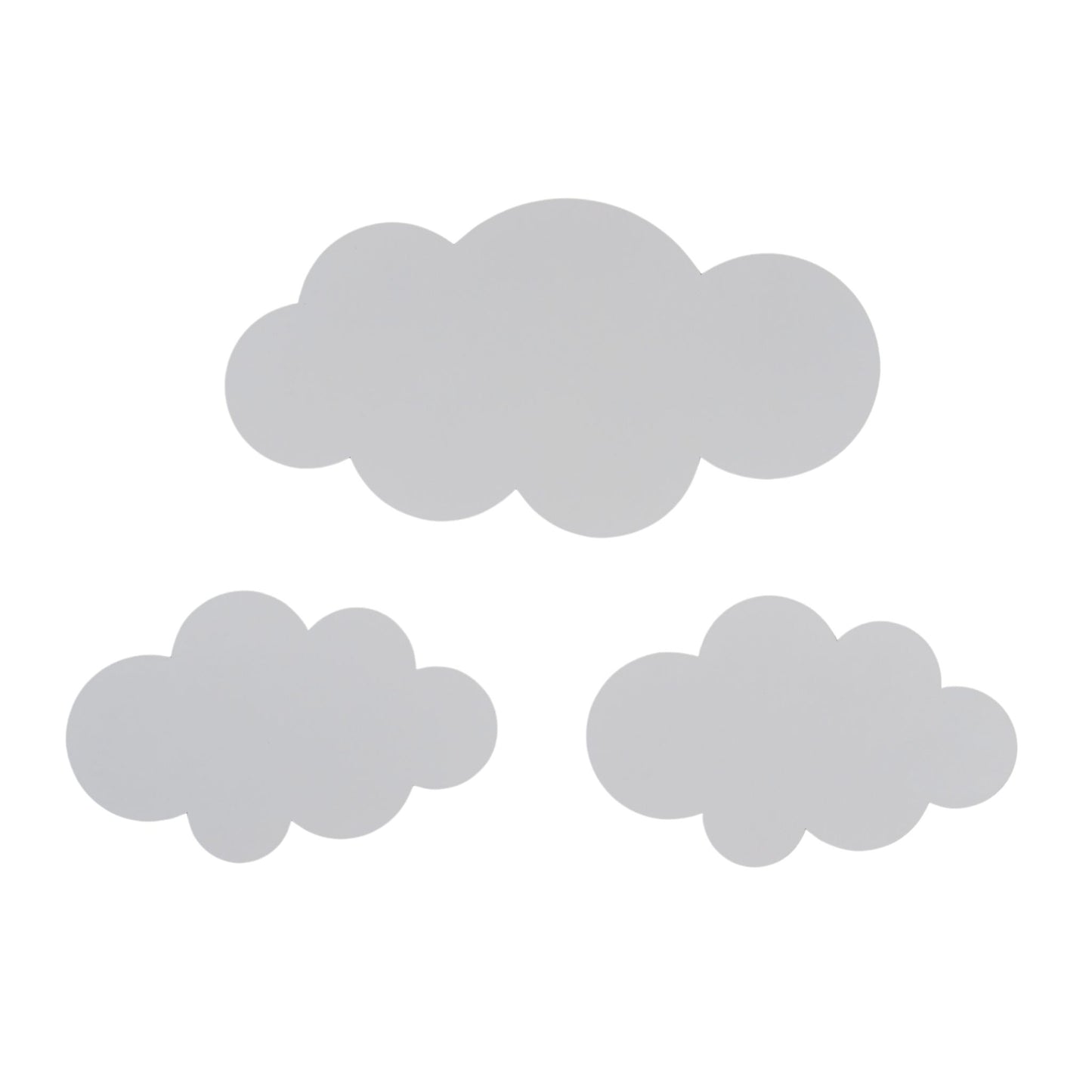 Houten muursticker - Wolkenset groot