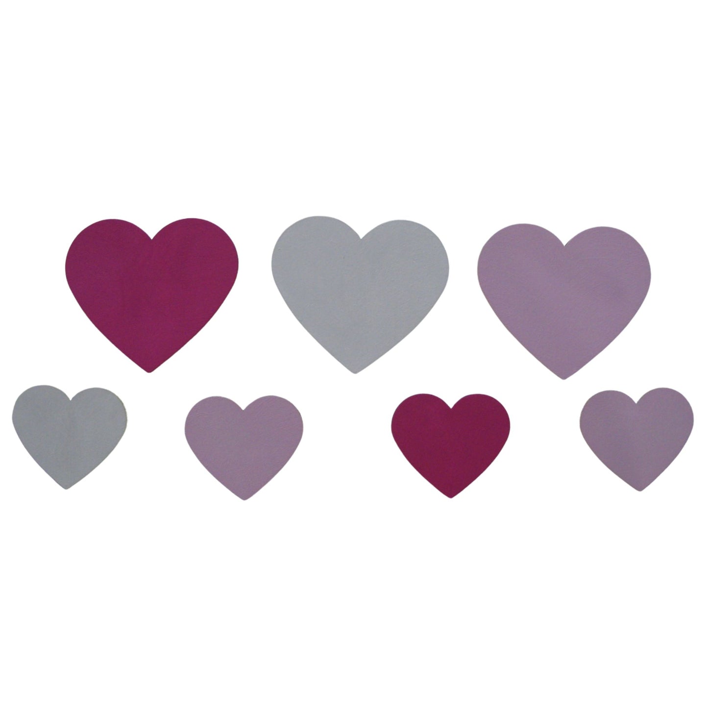 Houten muursticker - Hartjesset-geverfd