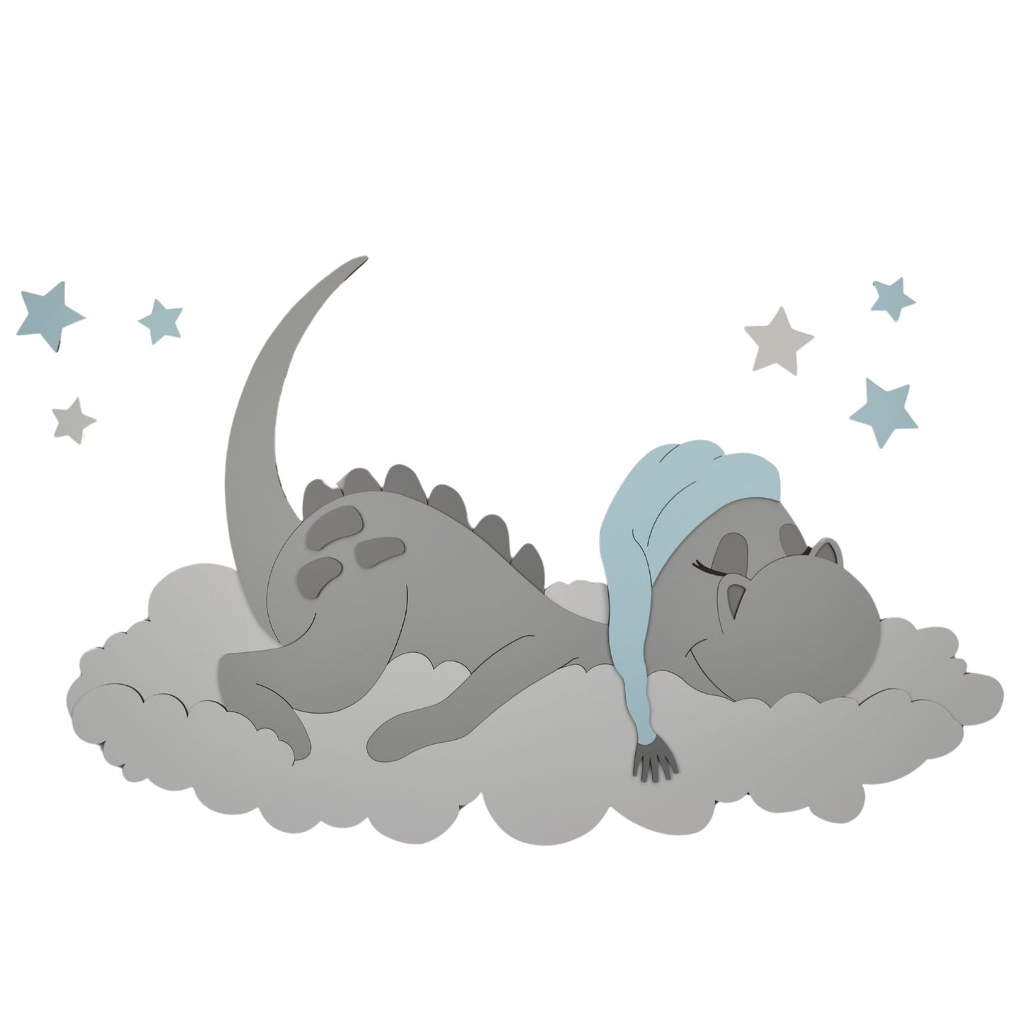 Muurdecoratie-kinderkamer-slapend-draakje-zachtblauw