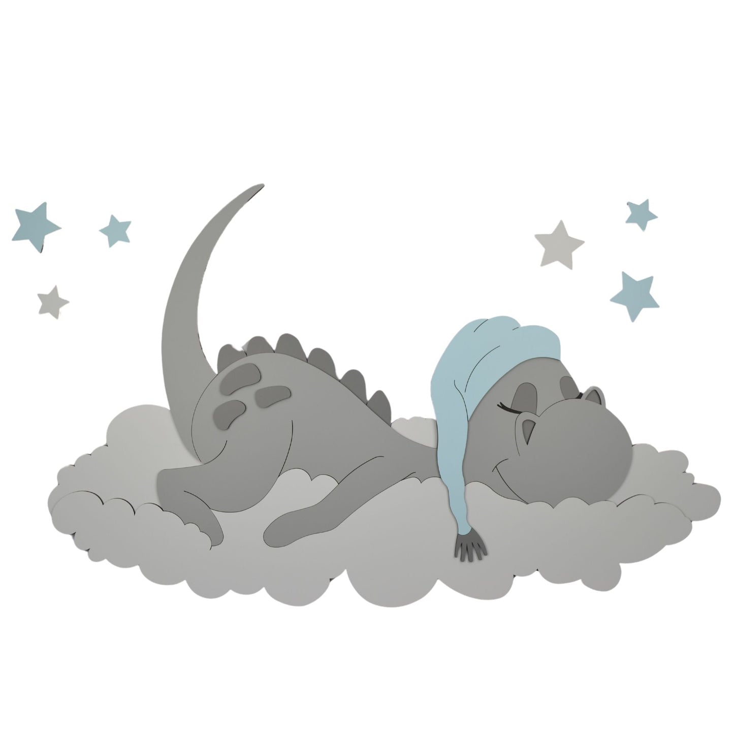 Muurdecoratie-kinderkamer-slapend-draakje-zachtblauw