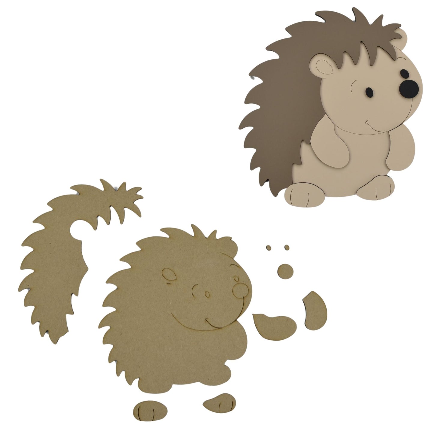 Muurdecoratie babykamer MDF hout DIY pakket egel