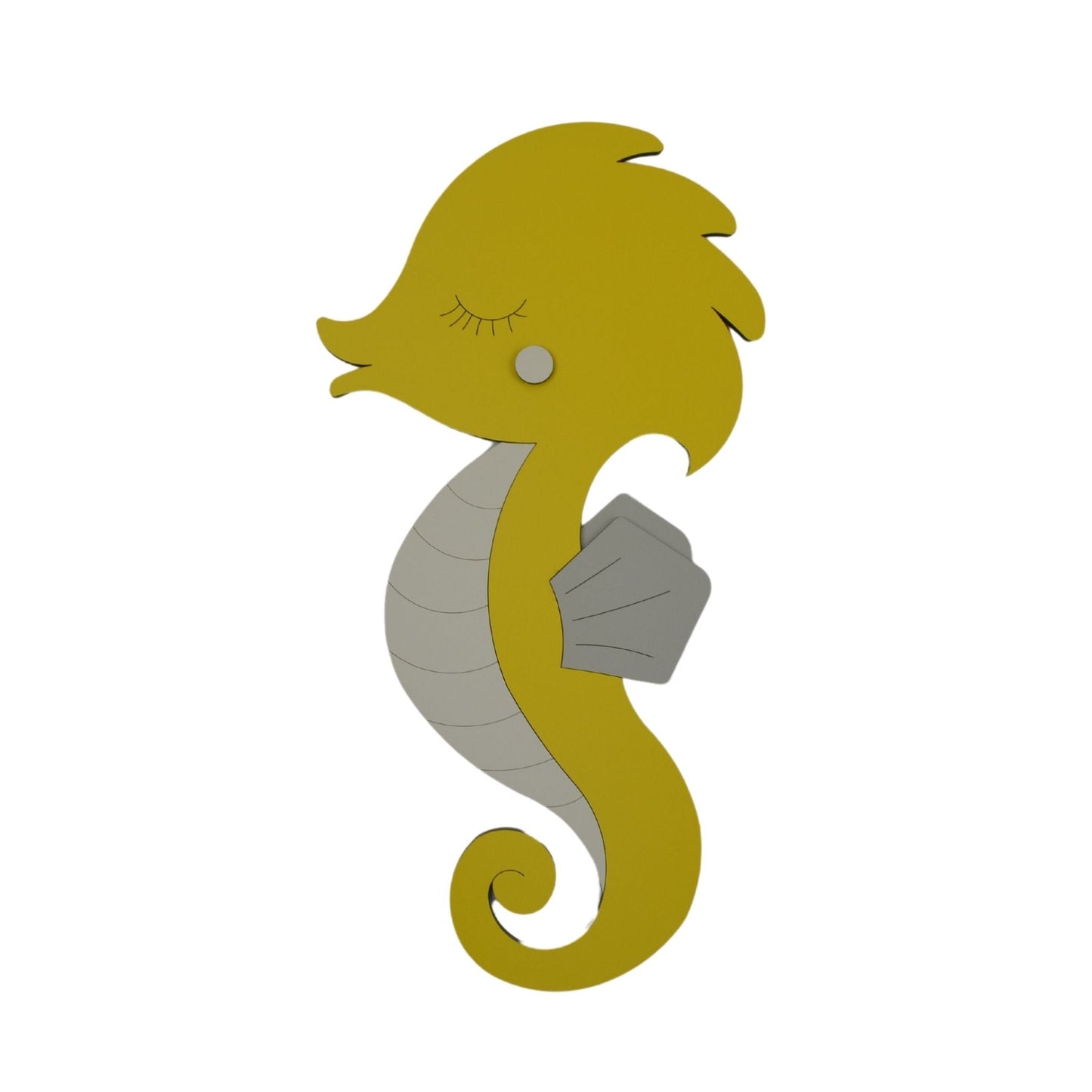 Muurdecoraties-babykamer-zeepaardje-oker