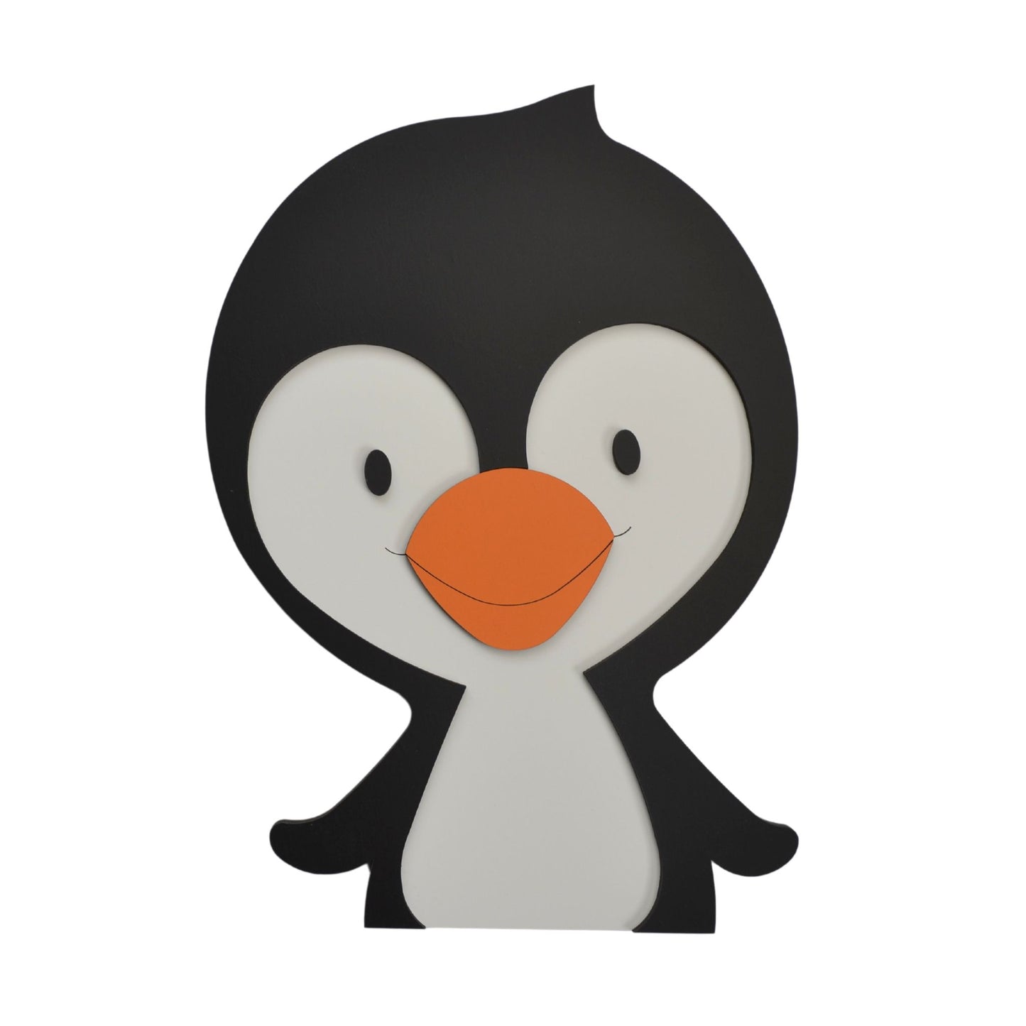 Muurstickers-babykamer-hout-pinguin