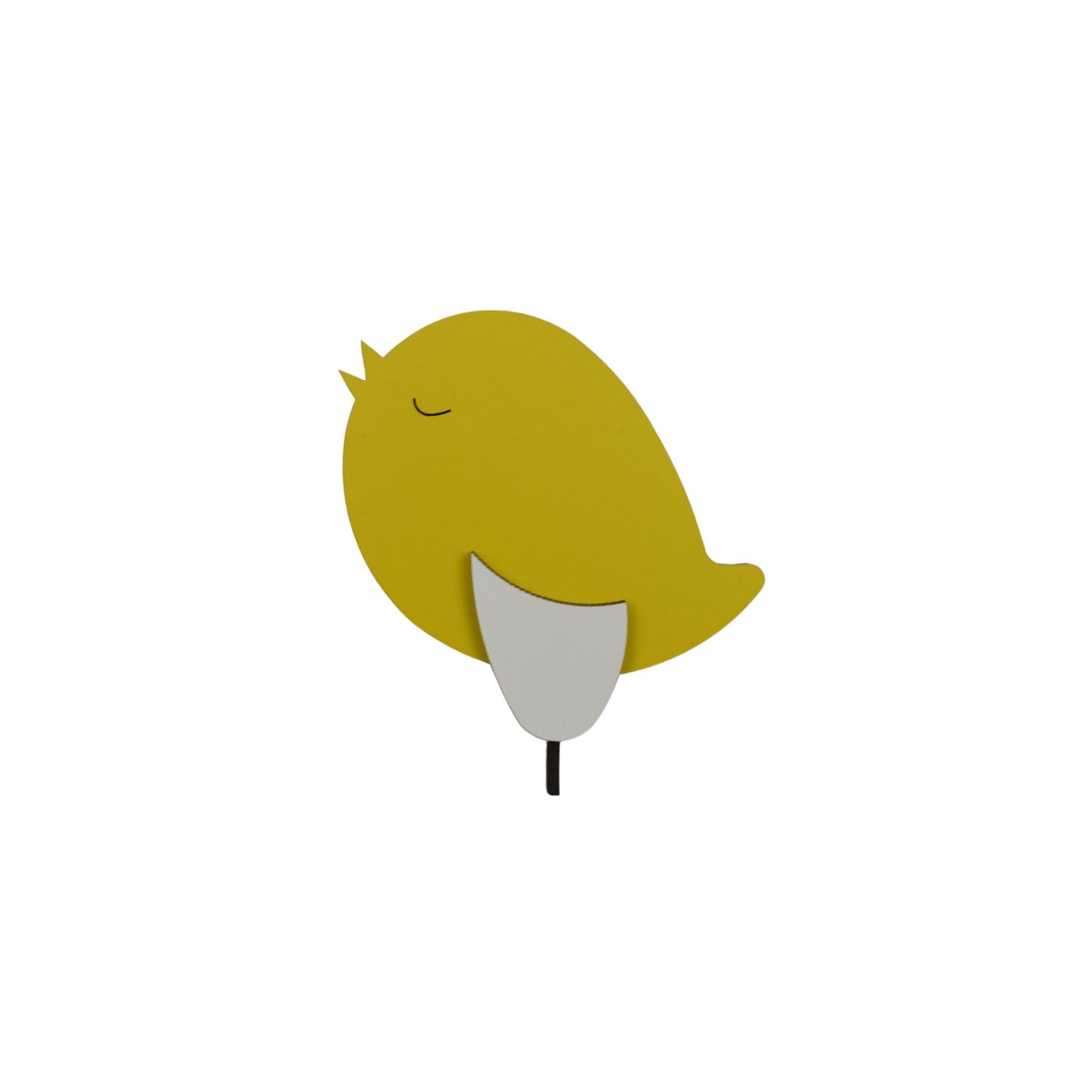 Houten muursticker - Staand vogeltje (L) - kleur te kiezen