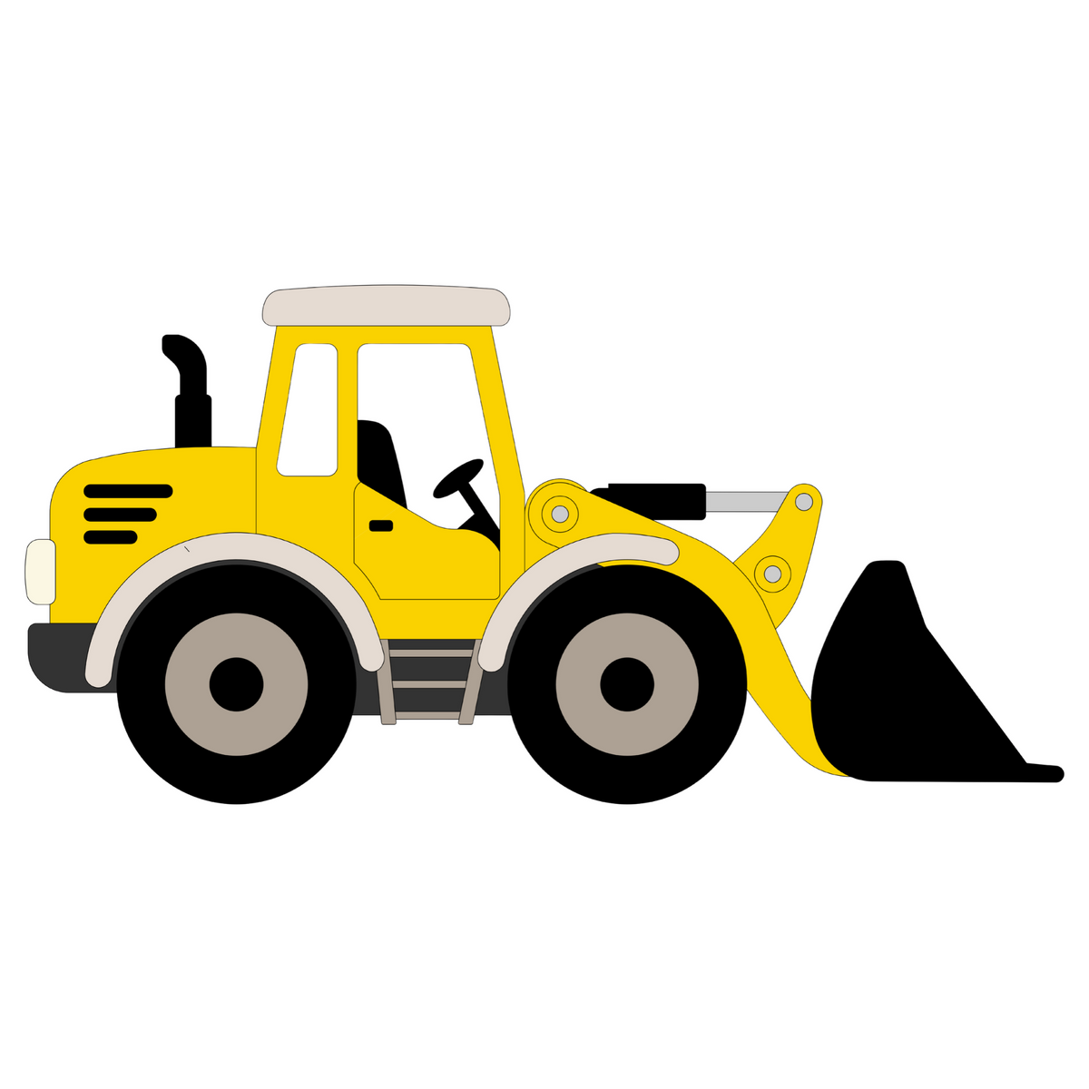 Houten muursticker - Shovel - 63x31cm