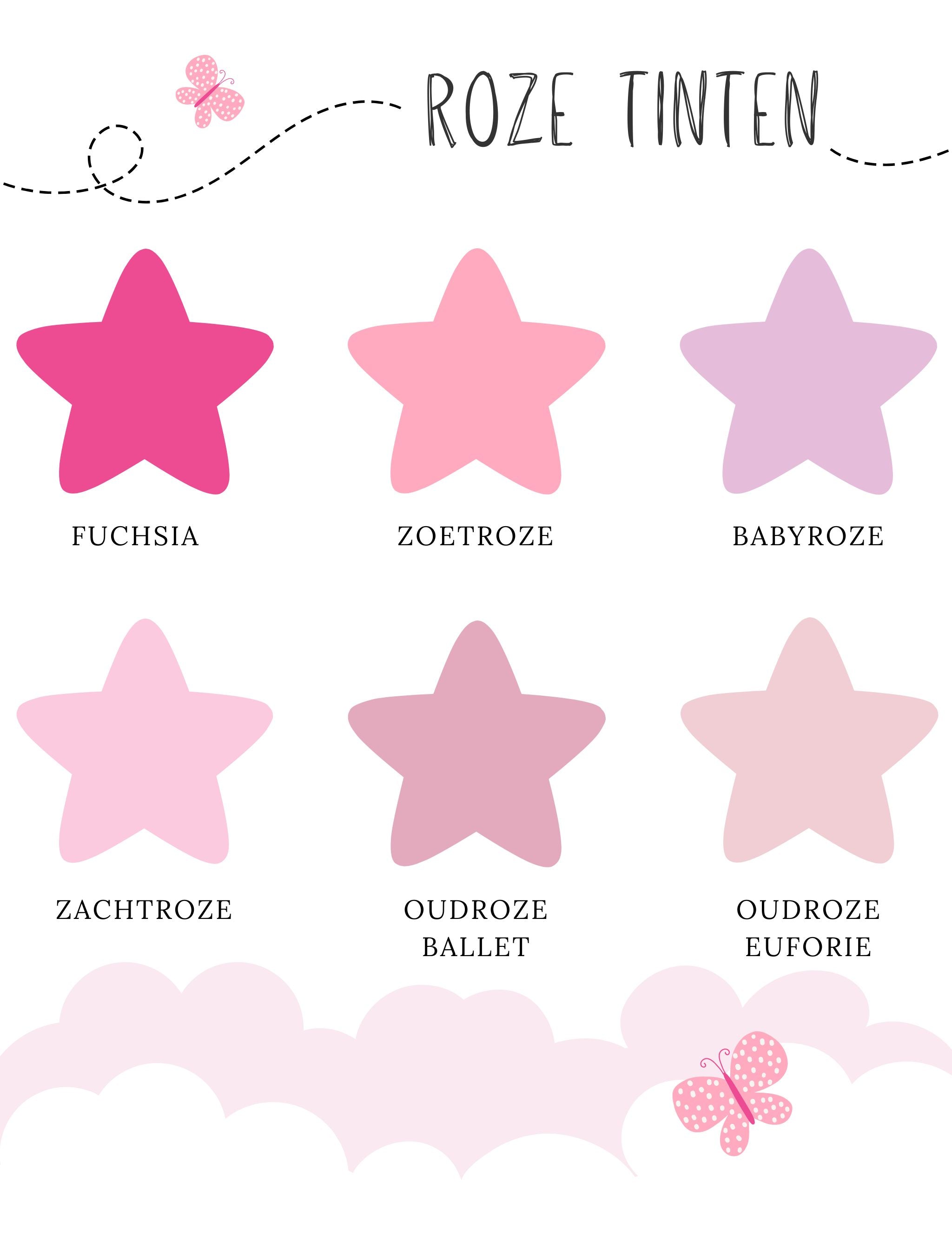 Houten-muurstickers-babykamer-kleurenpallet-roze