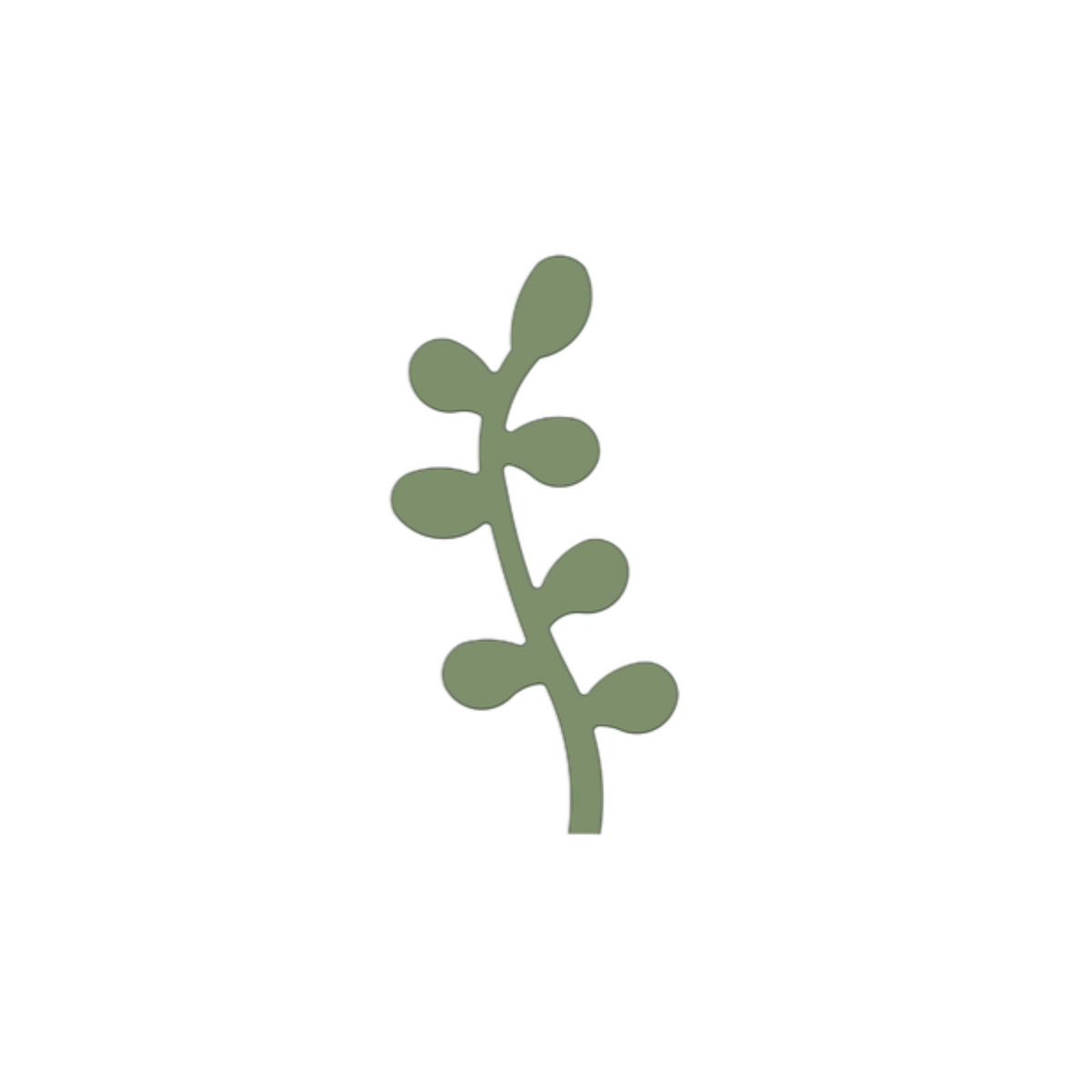 Houten muursticker - Waterplantje - kleur te kiezen (11cmx23cm)