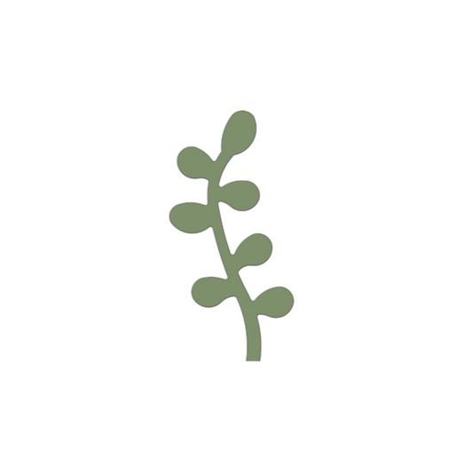Houten muursticker - Waterplantje - kleur te kiezen (11cmx23cm)