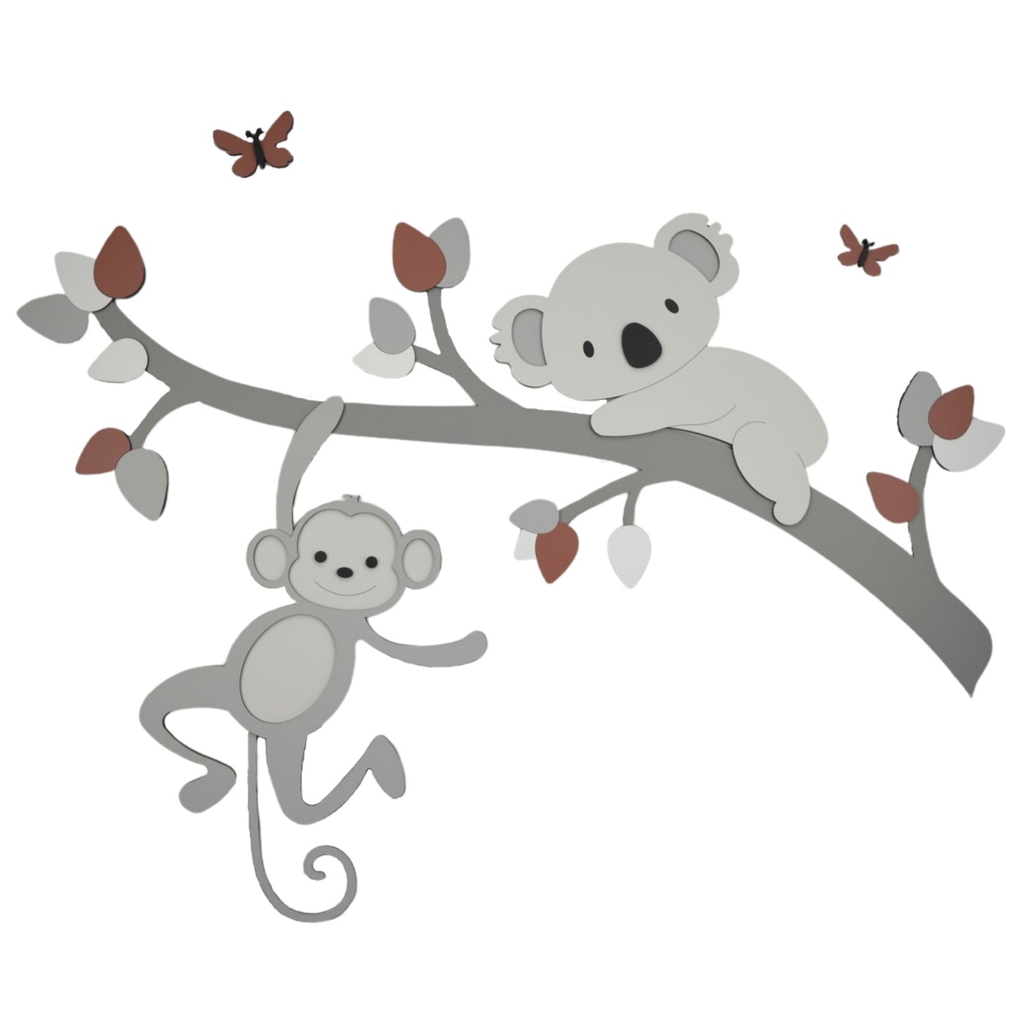 muurdecoratie-babykamer-tak-aapje-koala-grijs