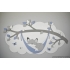 Tak met vosje in hangmat grijs met te kiezen kleur op wolk achterbord (100x60cm)