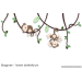 Houten muursticker aapjes aan lianen - bladeren in bosgroentinten (130x59cm)