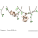 Houten muursticker aapjes aan lianen - bladeren in bosgroentinten (130x59cm)