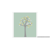 Houten muursticker - Vrijstaande boom met dieren (135x200cm) - grijs met te kiezen kleur-dieren optioneel